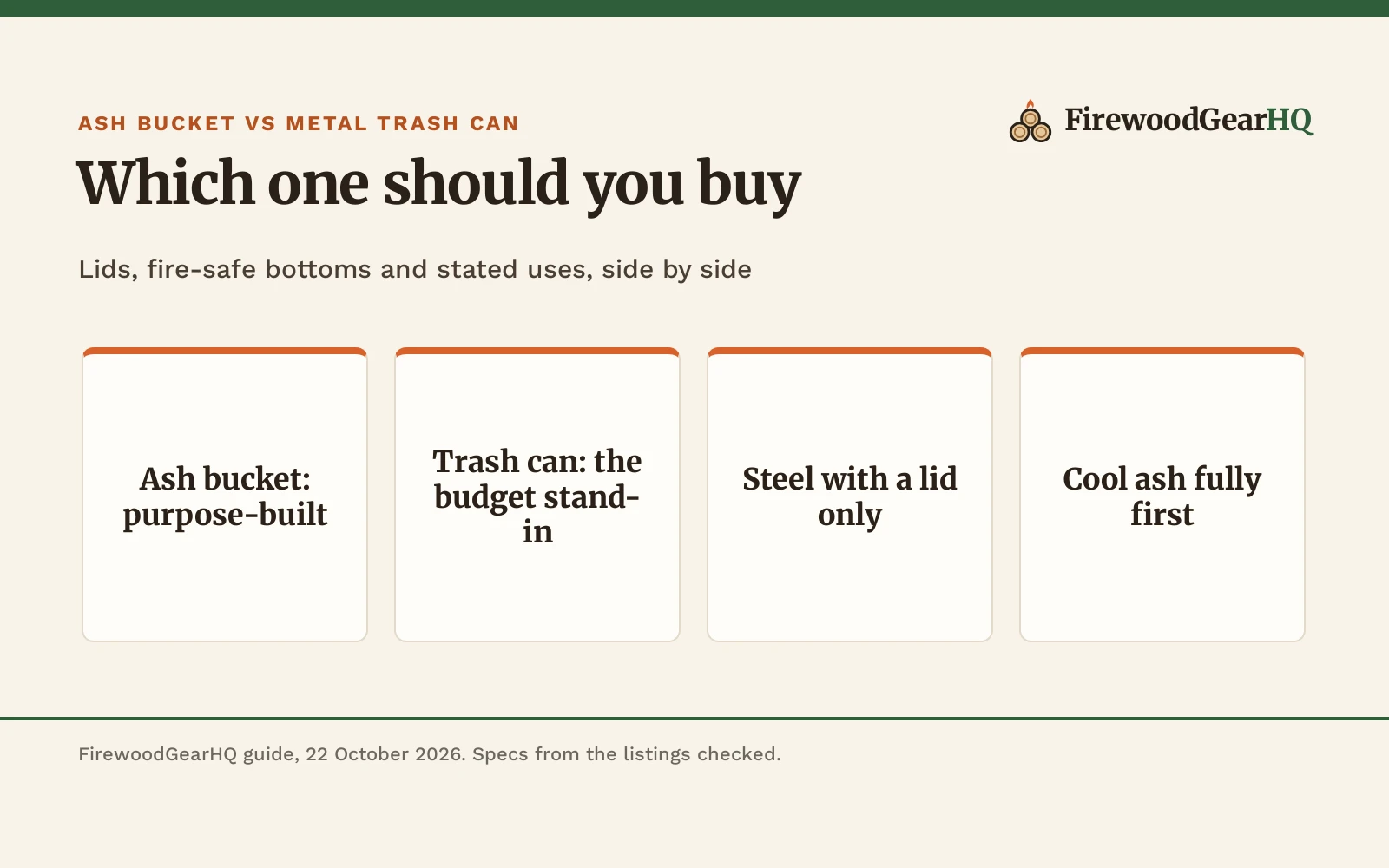 Ash Bucket vs Metal Trash Can: Which One Should You Buy?