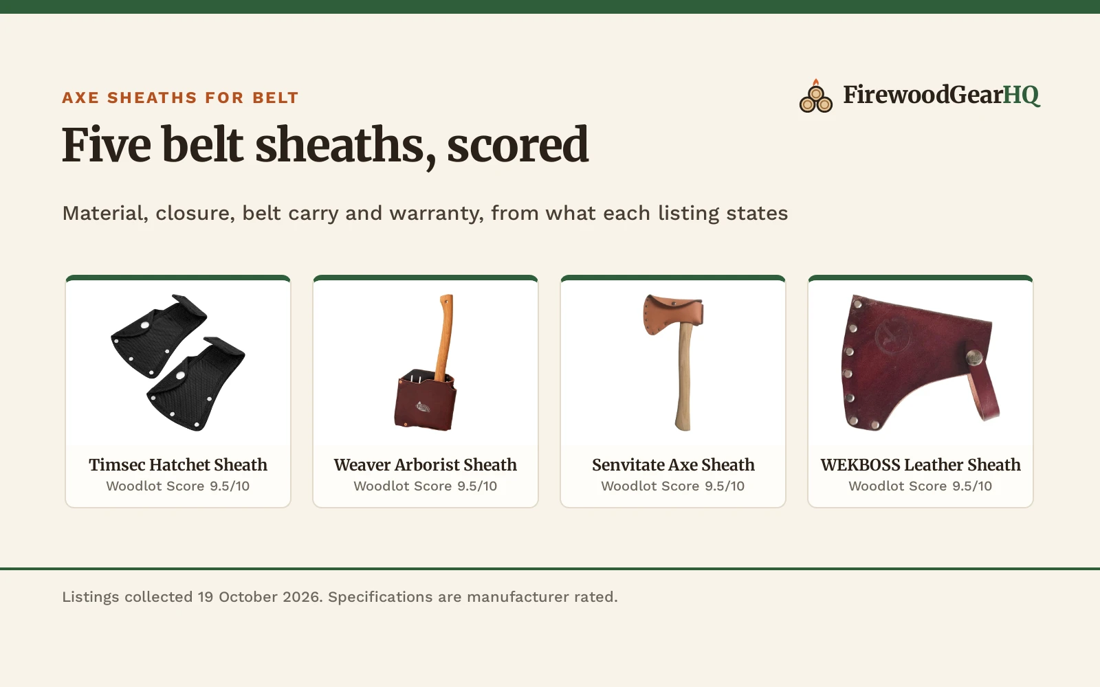 Best Axe Sheath for Belt (2026): 5 Picks