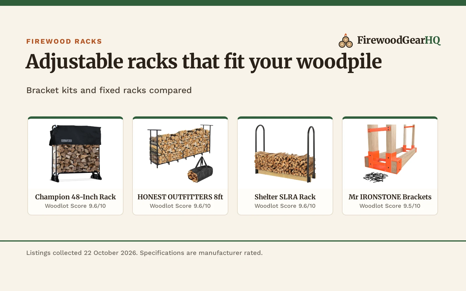 Best Adjustable Firewood Rack (2026): 5 Picks for Any Woodpile