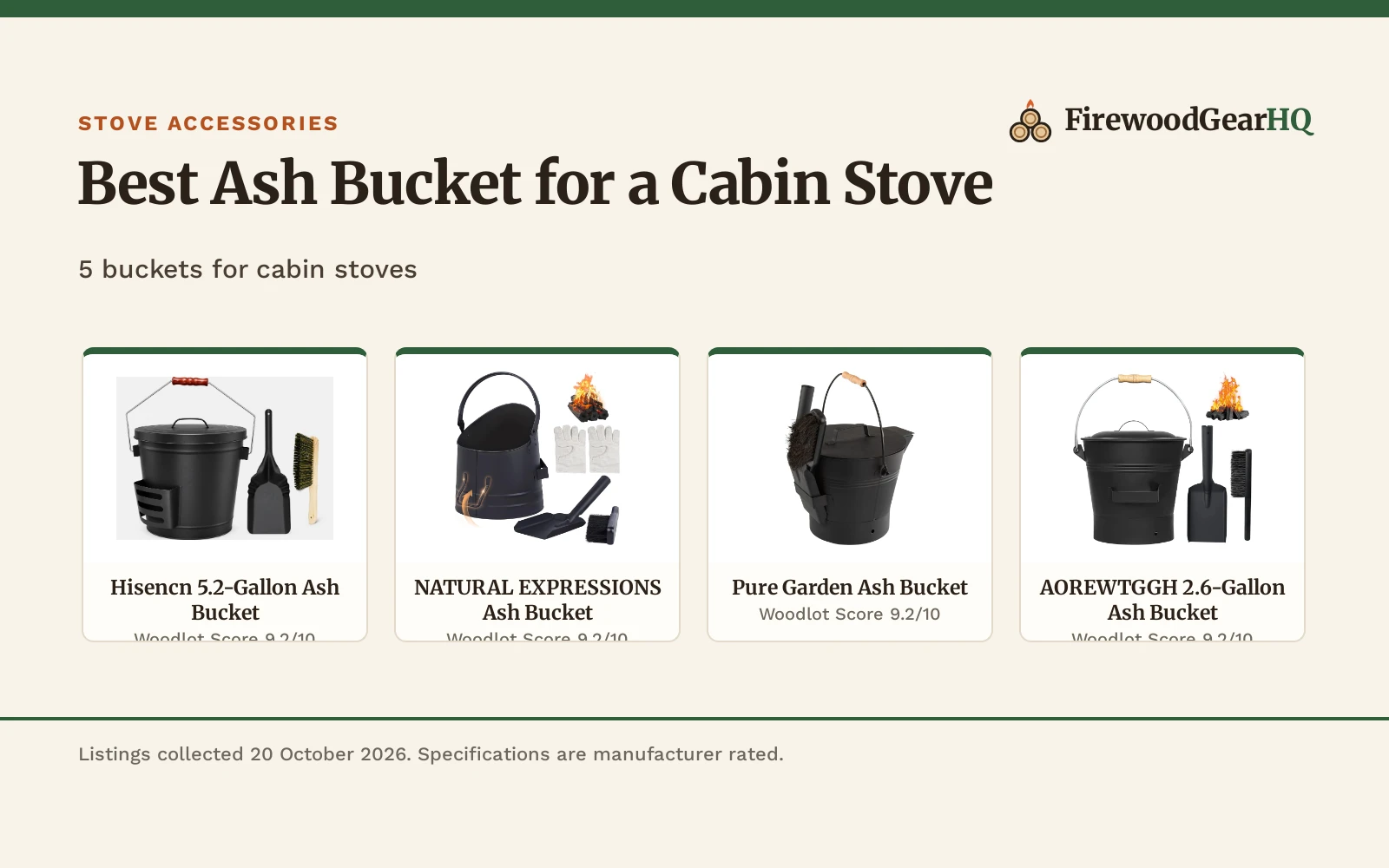Best Ash Bucket for a Cabin Stove (2026)