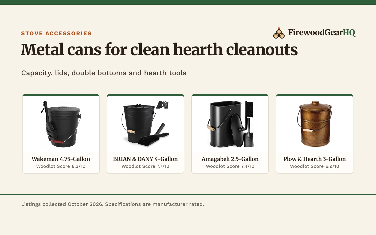 Best Ash Bucket for Wood Stoves: 5 Metal Cans Compared