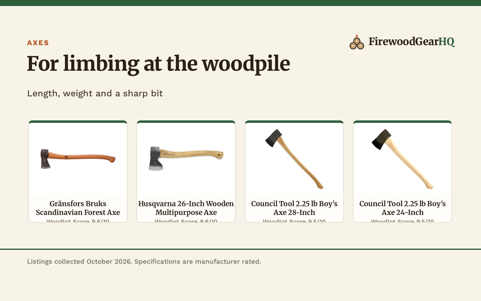 Best Axe for Limbing (2026): 5 Picks