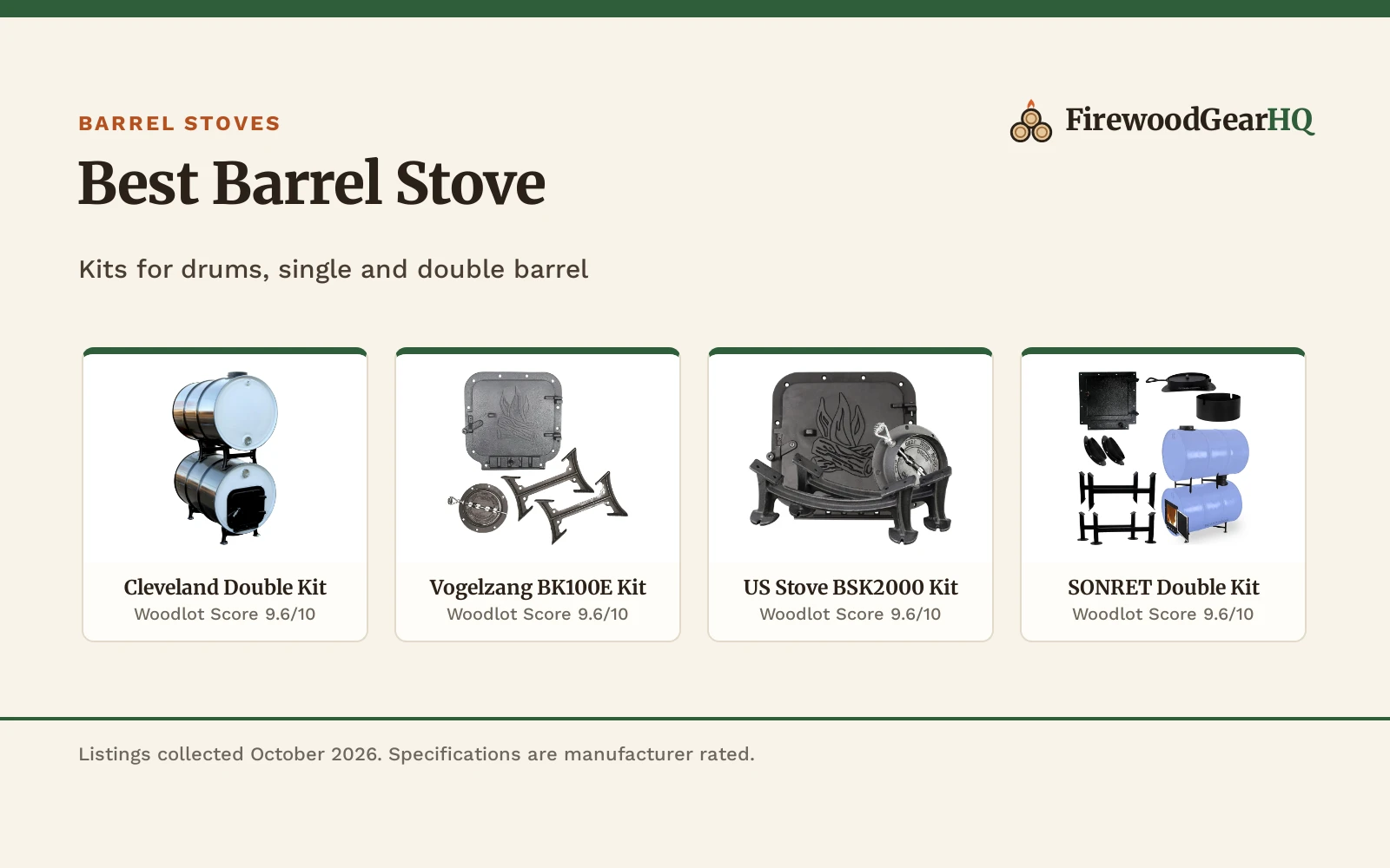 Best Barrel Stove (2026): Kits and Double Barrels Compared