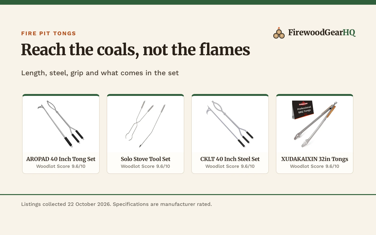 Best Fire Pit Tongs (2026): 5 Long-Reach Picks Compared