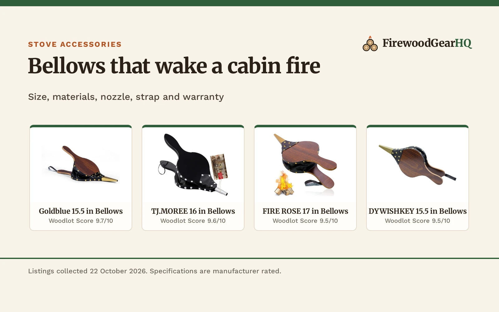 Best Fireplace Bellows for a Cabin (2026): 5 Picks Compared