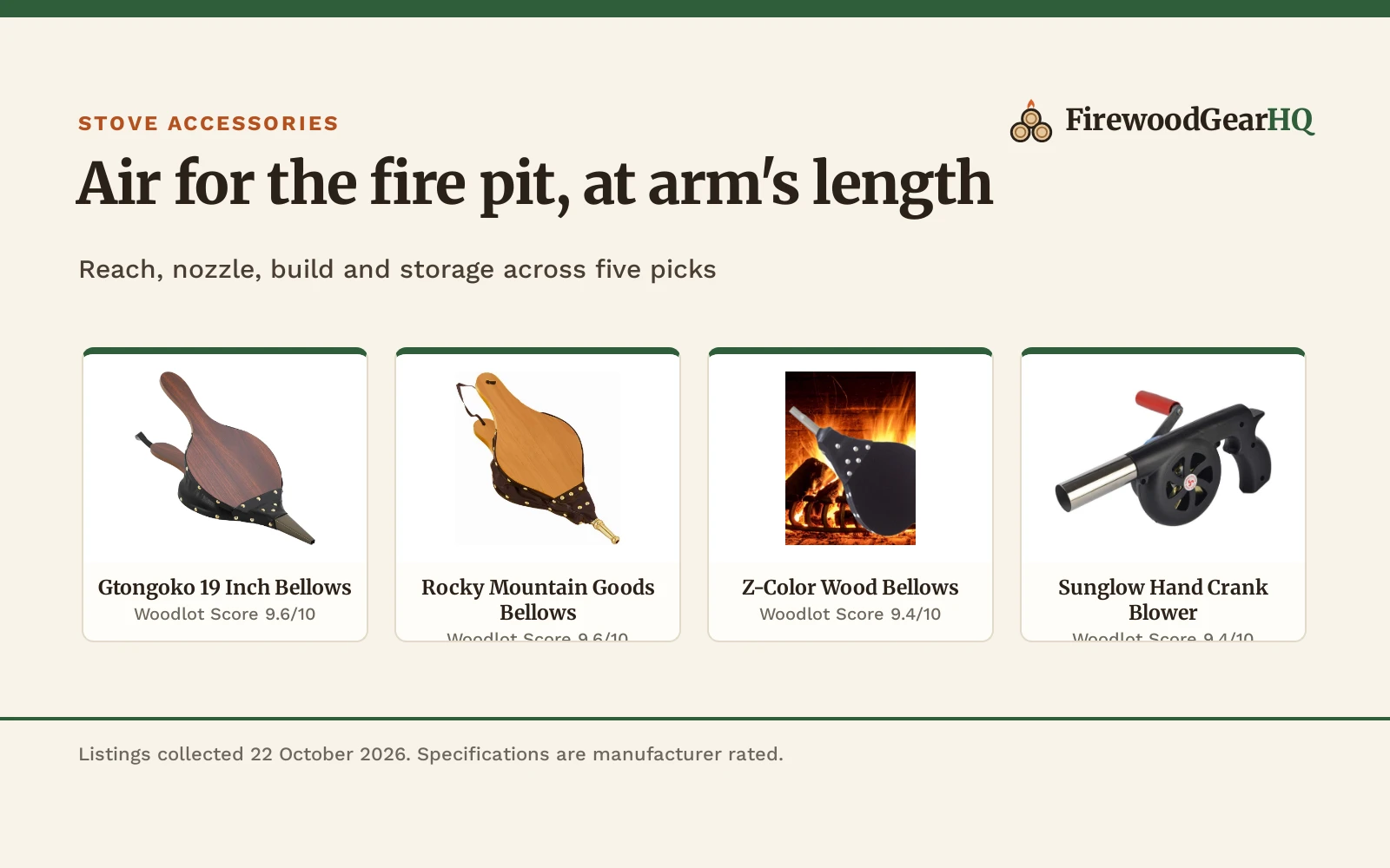 Best Fireplace Bellows for a Fire Pit (2026): 5 Picks Compared