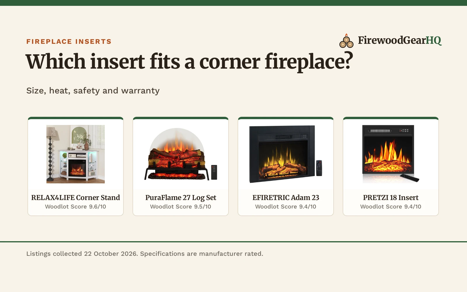 Best Fireplace Insert for a Corner Fireplace (2026)