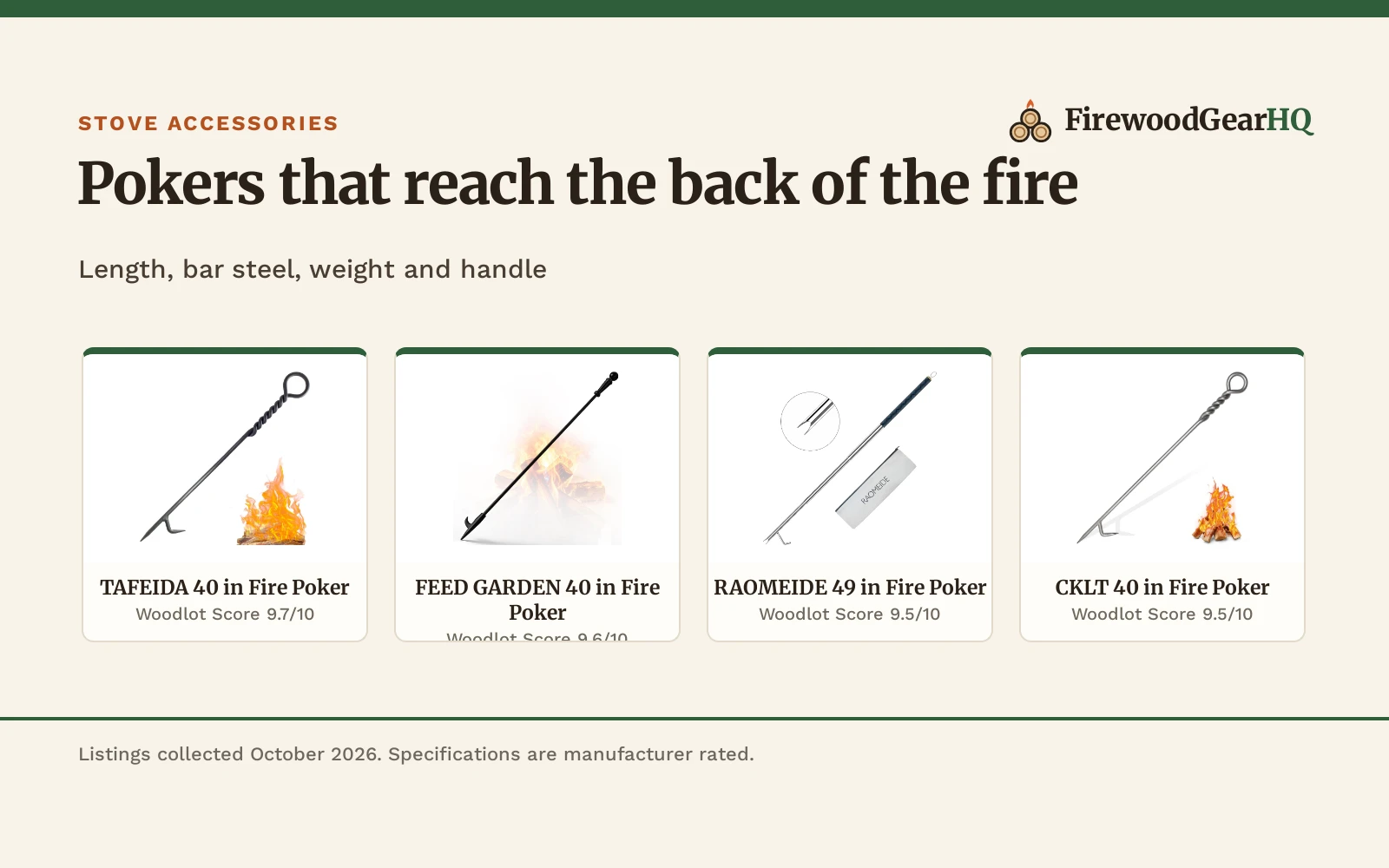 Best Fireplace Poker for a Fire Pit (2026): 5 Compared
