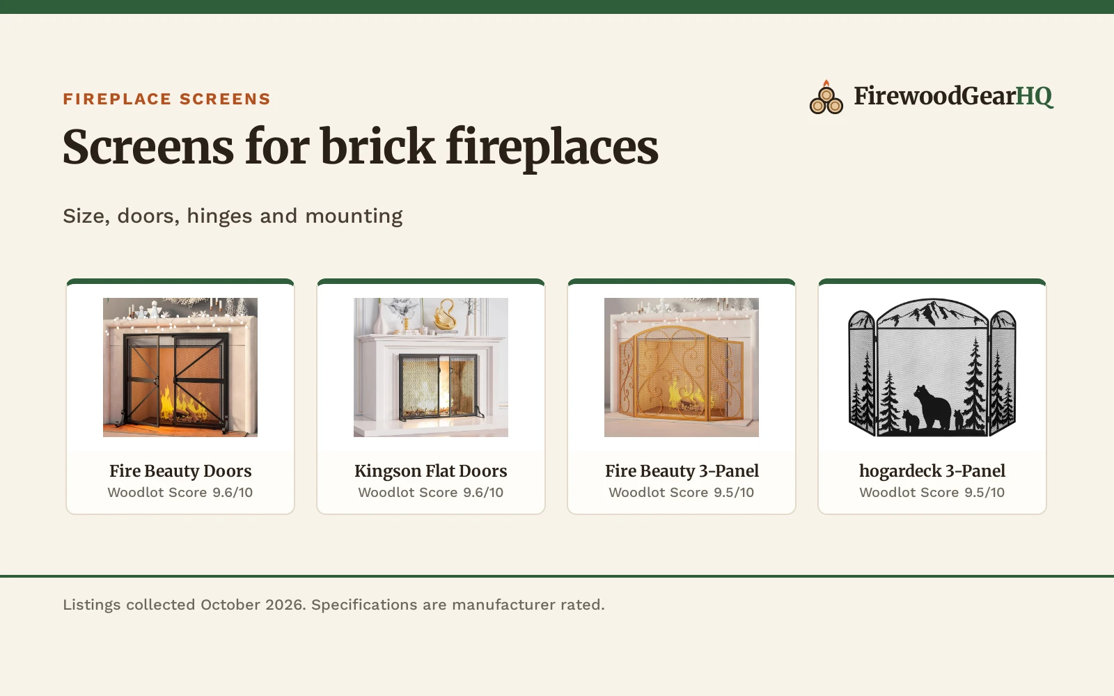 Best Fireplace Screen for a Brick Fireplace (2026)