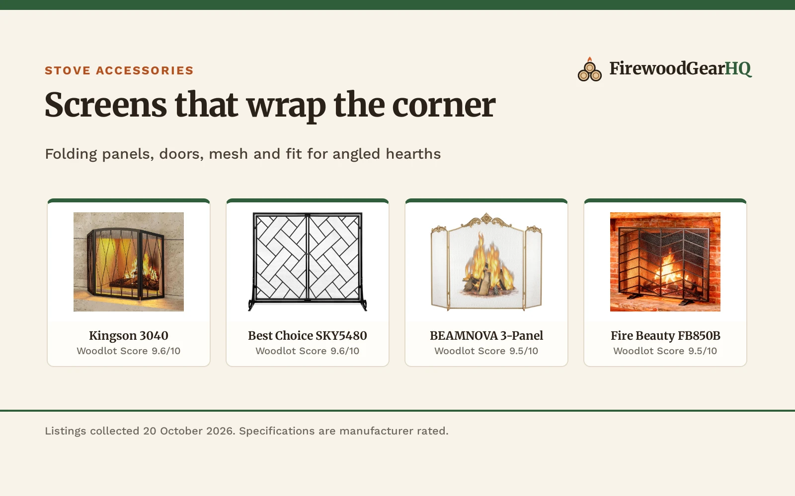 Best Fireplace Screen for a Corner Fireplace (2026): 5 Picks