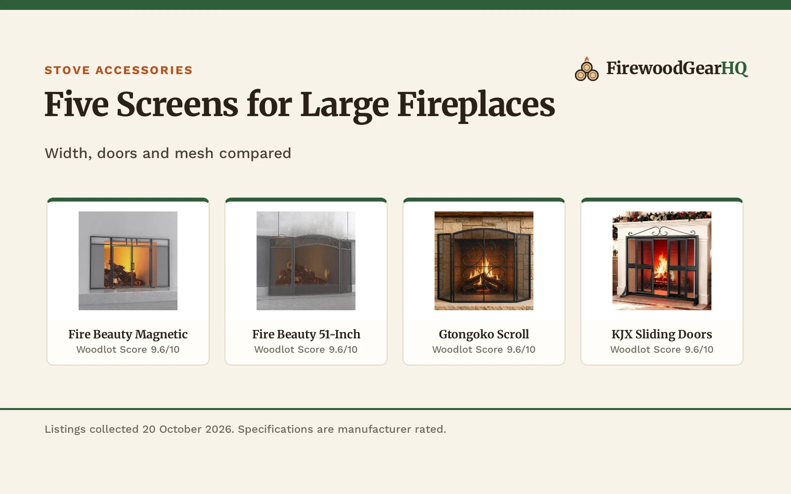 Best Fireplace Screen for a Large Fireplace (2026)