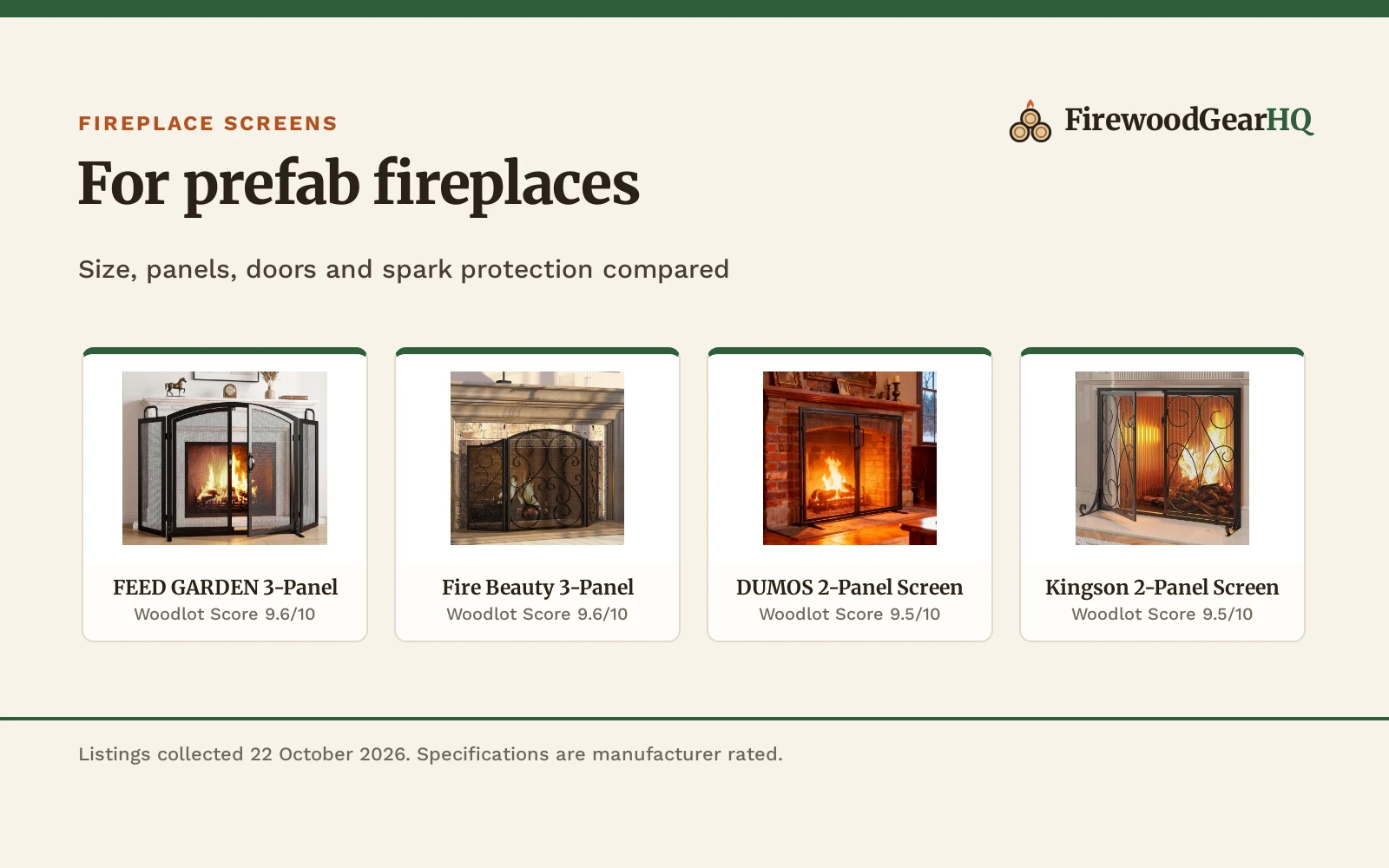 Best Fireplace Screen for a Prefab Fireplace (2026)