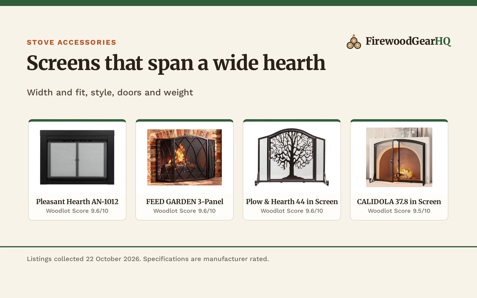 Best Fireplace Screen for a Wide Hearth (2026): 5 Picks Compared