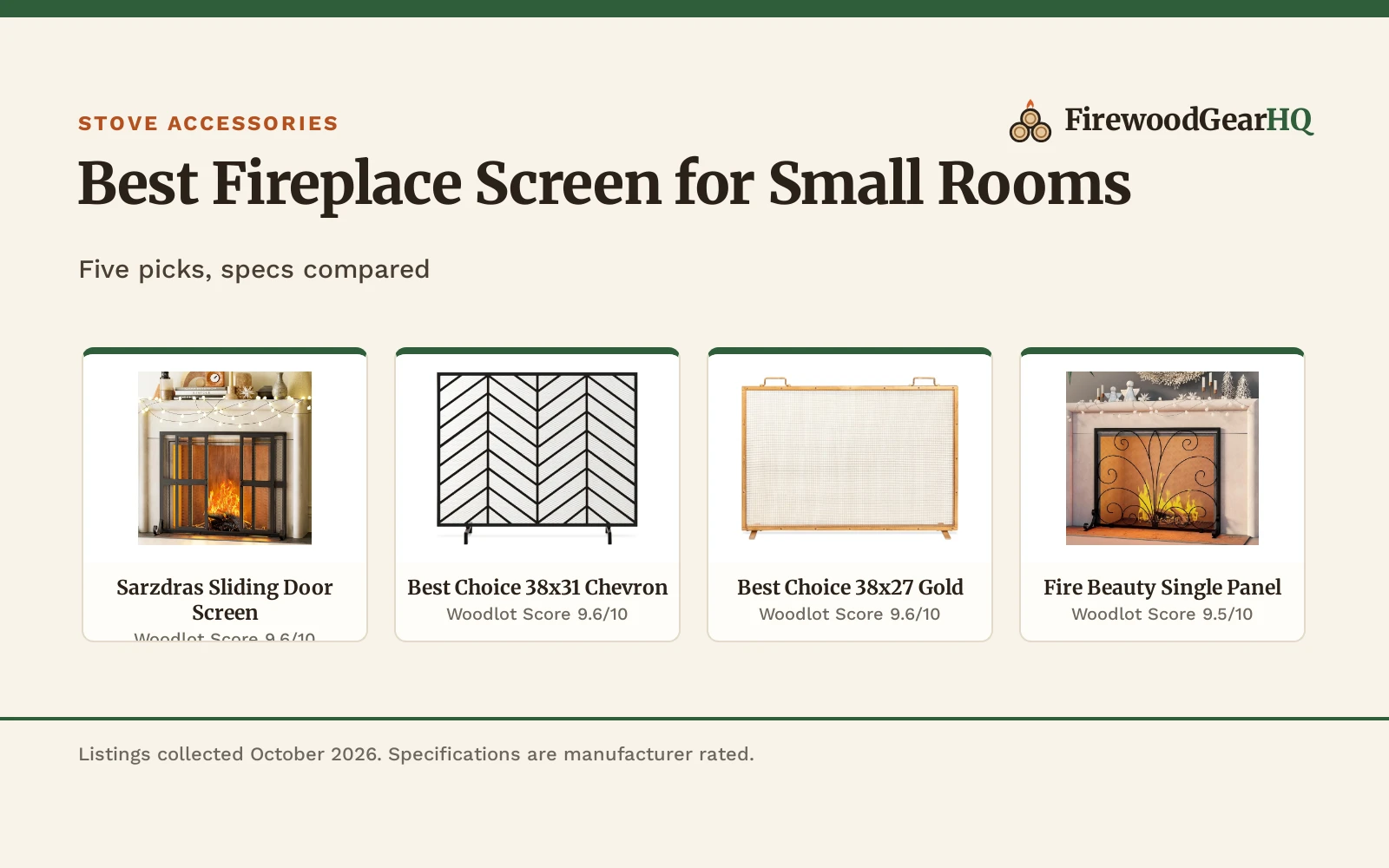 Best Fireplace Screen for Small Rooms (2026): 5 Compared