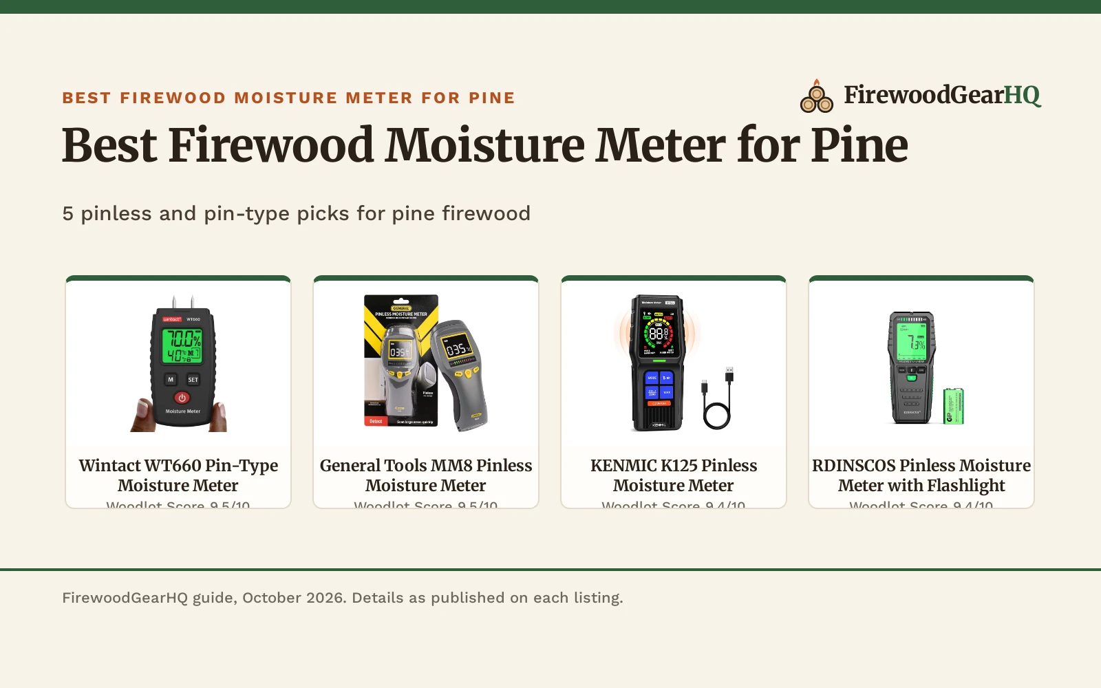 Best Firewood Moisture Meter for Pine (2026): 5 Picks