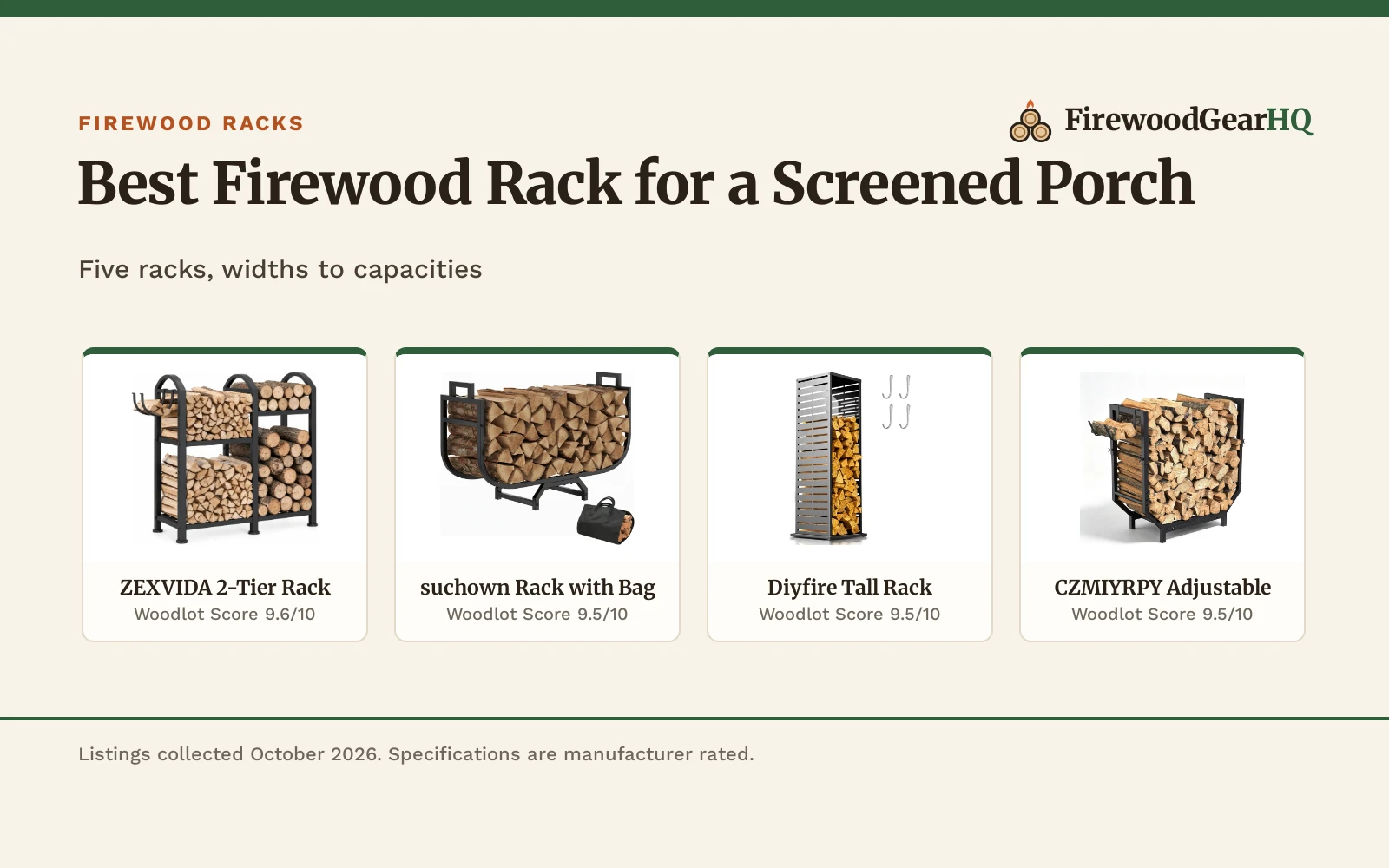Best Firewood Rack for a Screened Porch (2026)
