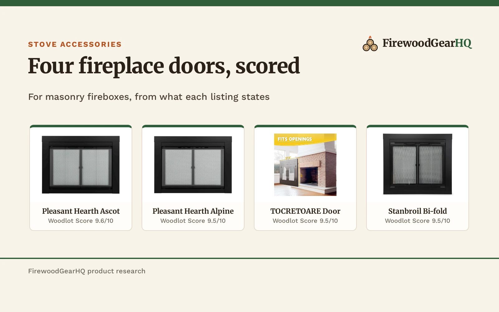 Best Glass Fireplace Doors for a Masonry Fireplace (2026): 4 Compared