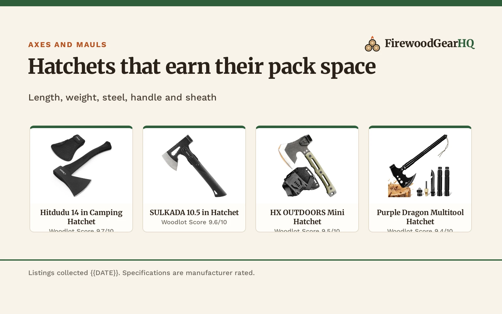 Best Hatchet for Winter Camping (2026): 4 Picks for Camp Firewood