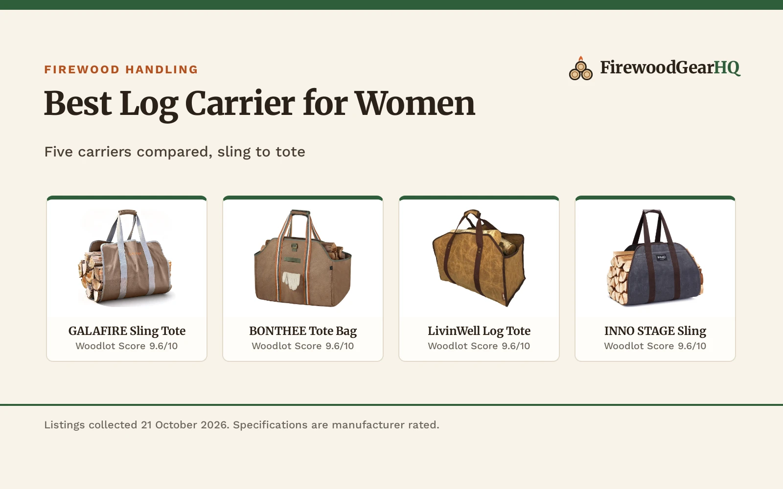 Best Log Carrier for Women (2026)