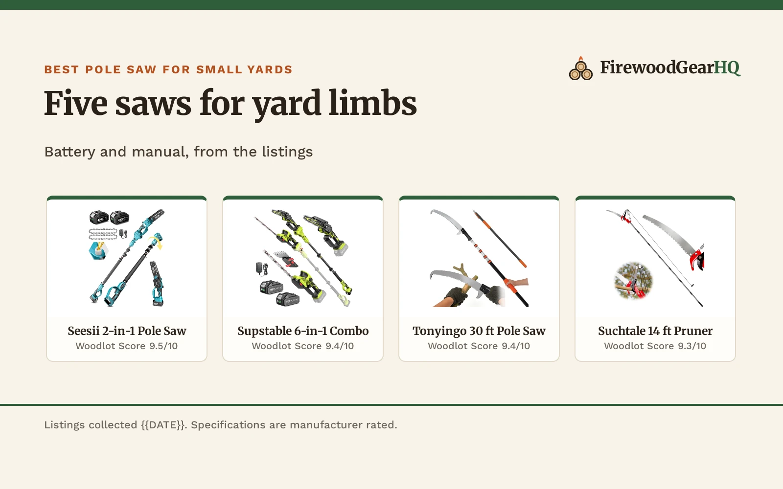Best Pole Saw for Small Yards: Battery and Manual Picks
