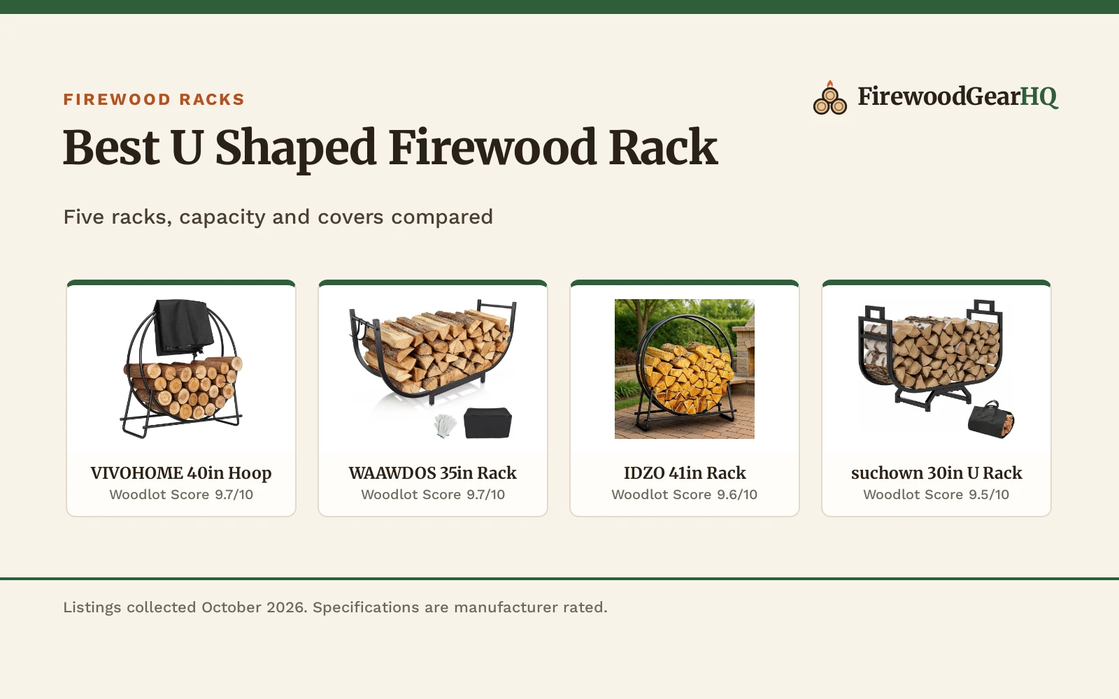 Best U Shaped Firewood Rack (2026): 5 Racks Compared