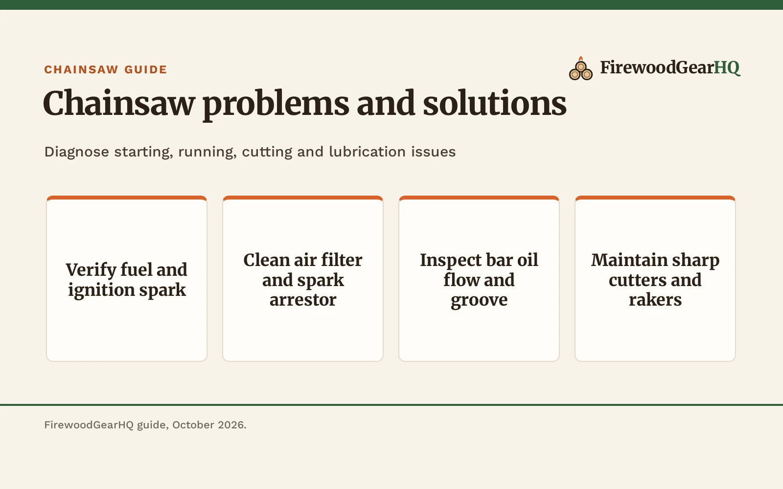 Chainsaw Problems and Solutions: Common Causes and Fixes