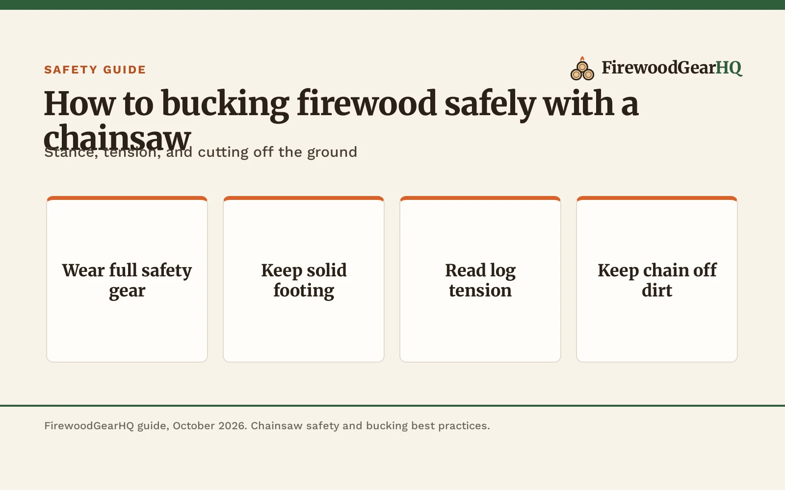 How to Bucking Firewood Safely with a Chainsaw