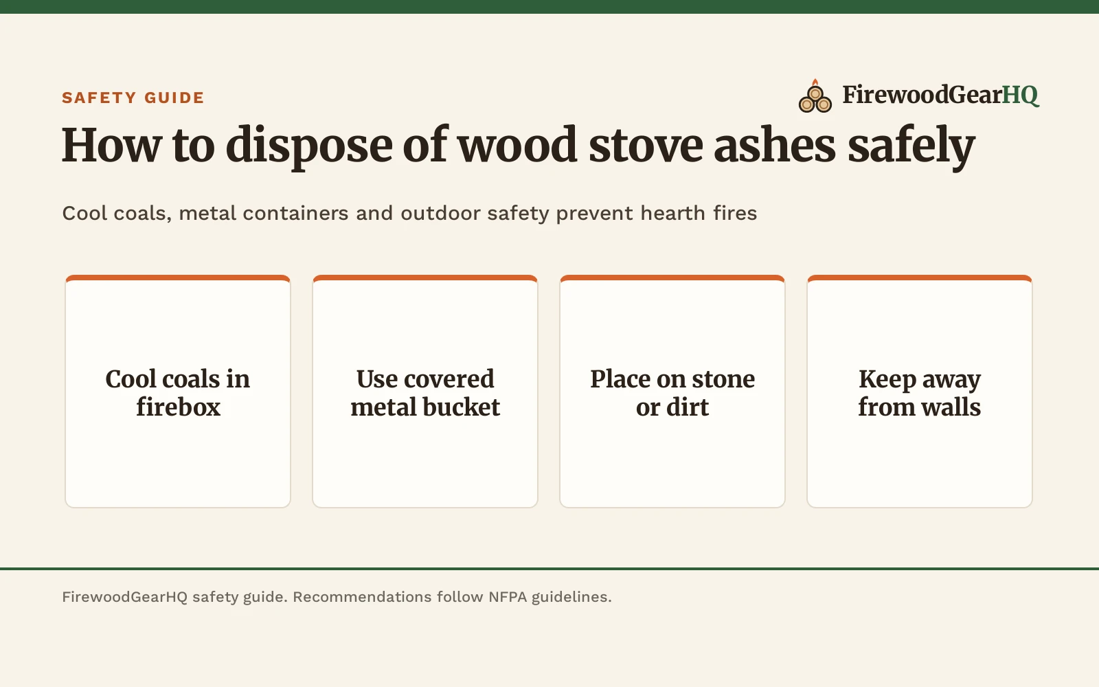 How to Dispose of Wood Stove Ashes Safely: A Step-by-Step Guide, a FirewoodGearHQ guide