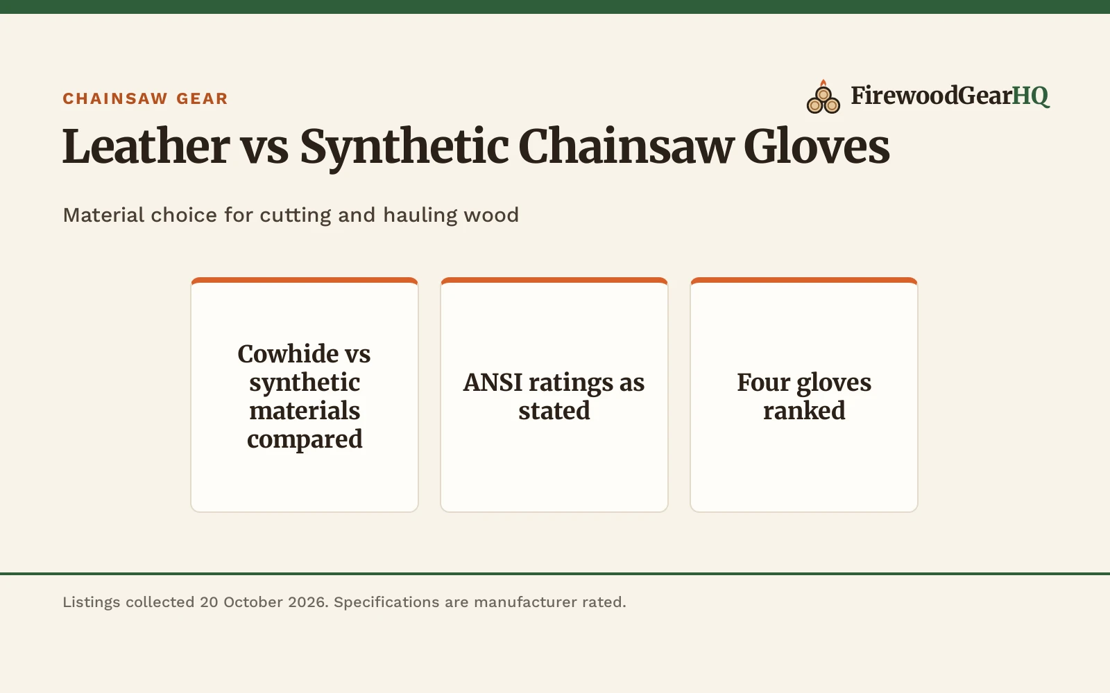 Leather vs Synthetic Chainsaw Gloves: Which One Should You Buy?
