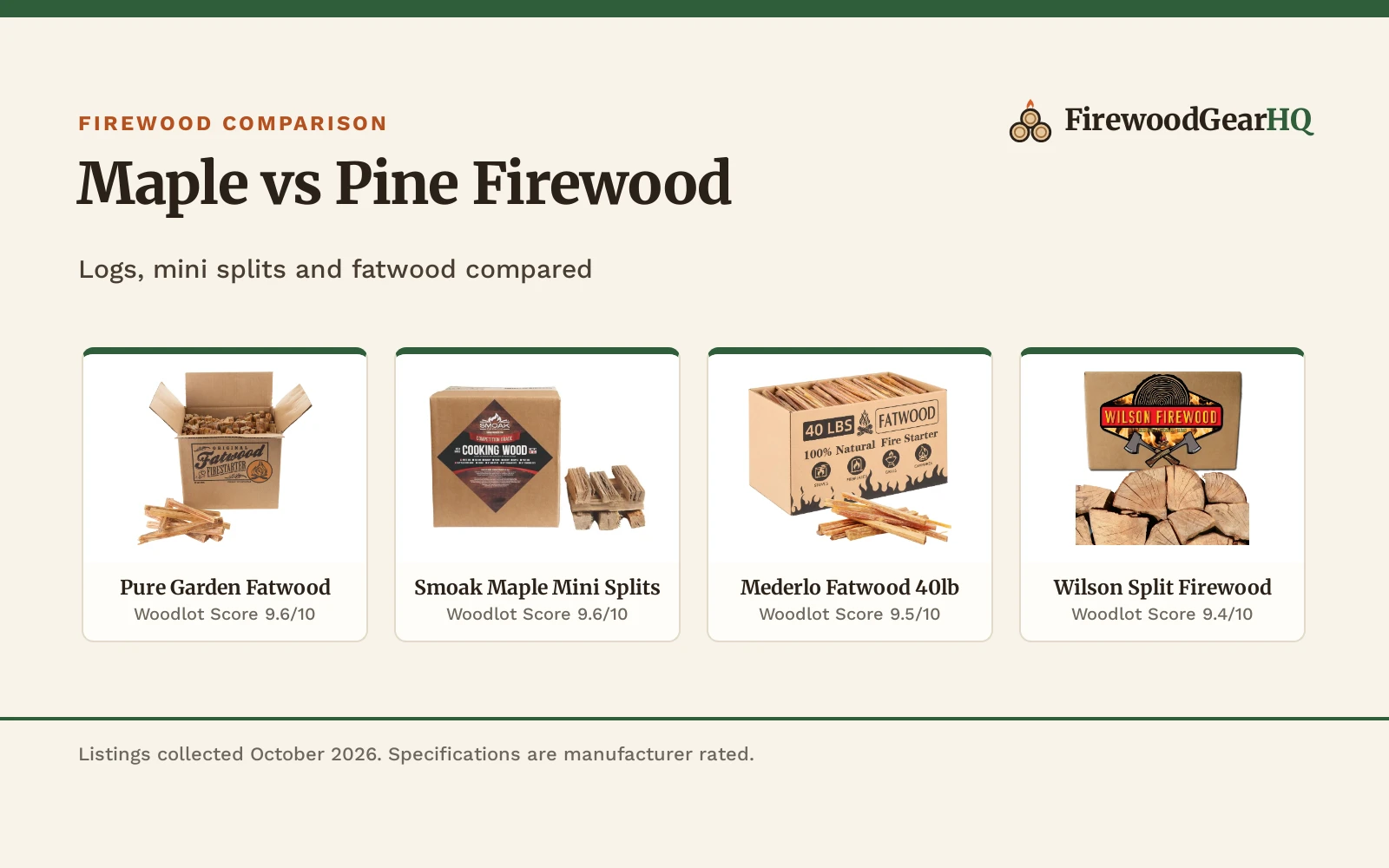 Maple vs Pine Firewood: Which One Should You Buy?