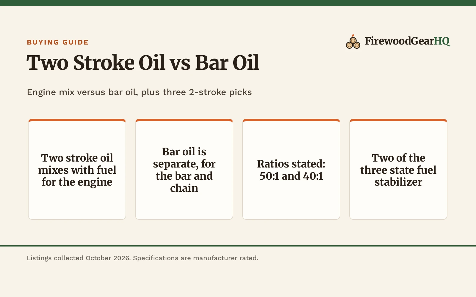 Two Stroke Oil vs Bar Oil: Which One Should You Buy?