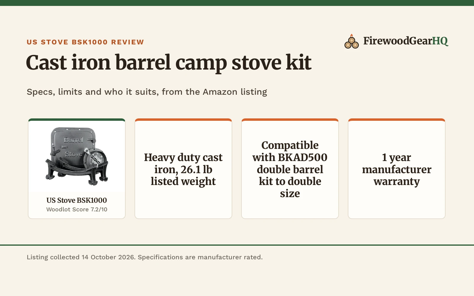US Stove BSK1000 Review: Pros, Cons and Who It’s For