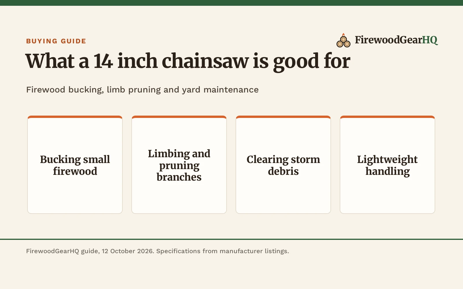 What Is a 14 Inch Chainsaw Good for?