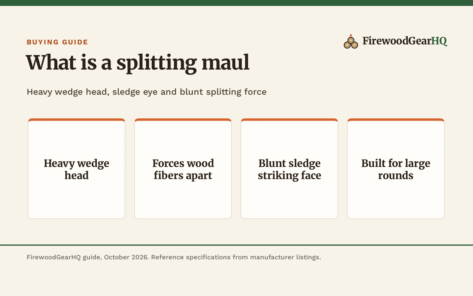 What Is a Splitting Maul?, a FirewoodGearHQ guide